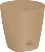 Цветочный горшок Амстердам 4л молочный шоколад с поддоном ING6201МШОК 