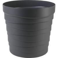 Кашпо Бархан 7,5л антрацит с дренаж вставкой КШ-5753 /12шт/ПП
