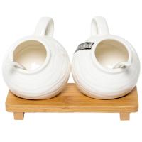 Набор для специй 200мл  Волна (2шт) на подставке 194-48031  Набор для специй 200мл  Волна (2шт) на подставке 194-48031