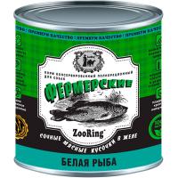 Собаки ZooRing д/всех пород собак фермерские кусочки в желе белая рыба ж/б 850гр/6шт/521063 ЧЗ Собаки ZooRing д/всех пород собак фермерские кусочки в желе белая рыба ж/б 850гр/6шт/521063 ЧЗ