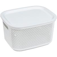 Корзина д/хранения Лофт 6л c крышкой прямоуг. белый А271 /20шт/ Арз Корзина д/хранения Лофт 6л c крышкой прямоуг. белый А271 /20шт/ Арз