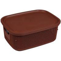 Корзина д/хранения Лофт 12л c крышкой прямоуг. коричневый А272 /12шт/ Арз Корзина д/хранения Лофт 12л c крышкой прямоуг. коричневый А272 /12шт/ Арз