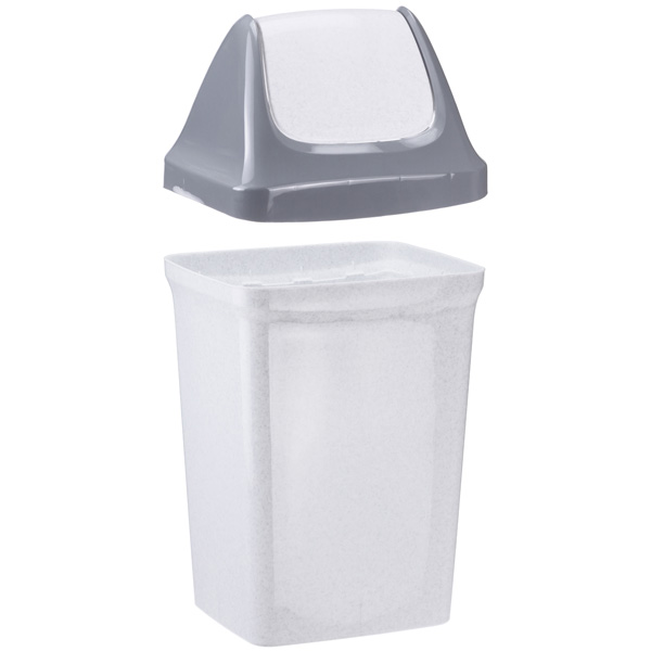 Контейнер для мусора 50л СВИНГ мрамор М2464  Контейнер для мусора 50л СВИНГ мрамор М2464