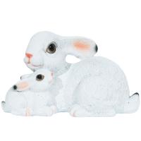 Зайчиха с зайчонком (белый) L16W10H10  718250/F842 Зайчиха с зайчонком (белый) L16W10H10  718250/F842