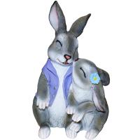 Фигура Зайки целуются (серый) L15W12,5H25 718509/F863 Фигура Зайки целуются (серый) L15W12,5H25 718509/F863