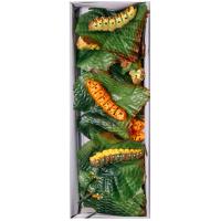 Прищепка Гусеницы на листочке 12шт 142115