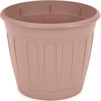 Кашпо Дионис 1,6л бежевый с прикрепленным поддоном М8520