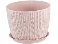 Кашпо ВЯЗАНИЕ 2,8л чайная роза М3121 Кашпо ВЯЗАНИЕ 2,8л чайная роза М3121