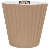 Кашпо Sand D190 3,3л молочный шоколад с вставкой IG64011 /9шт/ПР