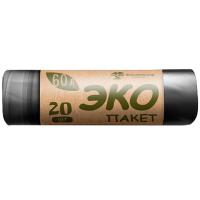 Мешки д/мусора 60л (20шт) ПНД ЭКО прочные 15мкм 60*75см /16шт/ Мешки д/мусора 60л (20шт) ПНД ЭКО прочные 15мкм 60*75см /16шт/