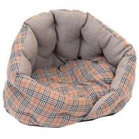 Лежанка Sleep-Шотландка №2 овальная пухлая с подушкой 60*48*43см/94574беж Лежанка Sleep-Шотландка №2 овальная пухлая с подушкой 60*48*43см/94574беж