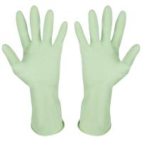 Перчатки хозяйственные латексные с хлопковым напылением S зеленый Перчатки хозяйственные латексные с хлопковым напылением S зеленый