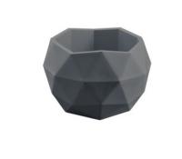Кашпо Топаз 1,2л антрацит с вставкой КШ-3013 /12шт/ПП  Кашпо Топаз 1,2л антрацит с вставкой КШ-3013 /12шт/ПП