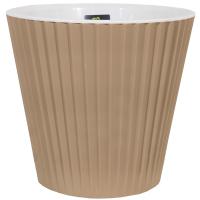 Кашпо Sand D320 15,8л молочный шоколад с вставкой на колесиках IG64041 /4шт/ПР