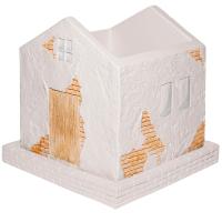 Кашпо Домик Лофт роспись VipSet 0,72л серый G2506-01L