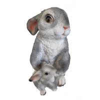 Зайчиха с зайчонком (серый) 718223/F836