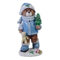 Мишка с елочкой (голубой) L8W7H16см 626844/W035 Мишка с елочкой (голубой) L8W7H16см 626844/W035