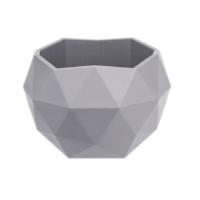 Кашпо Топаз 1,2л серый жемчуг с вставкой КШ-3014 /12шт/ПП  Кашпо Топаз 1,2л серый жемчуг с вставкой КШ-3014 /12шт/ПП