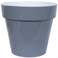 Кашпо Порто 9л серый шелк с вставкой /4шт/ДТ