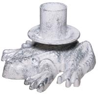 ДЕКОР Подсвечник Лягушка бел серебро РЗДИ/1шт ДЕКОР Подсвечник Лягушка бел серебро РЗДИ/1шт