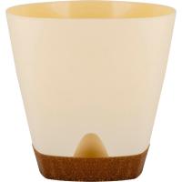 Кашпо WOOD Амстердам D250 8л сливочный с под. ING6102 /6шт/ПР