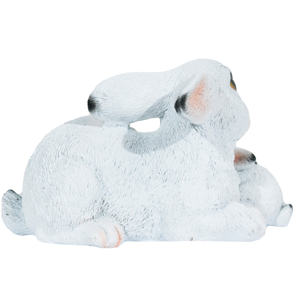 Зайчиха с зайчонком (белый) L16W10H10  718250/F842 Зайчиха с зайчонком (белый) L16W10H10  718250/F842