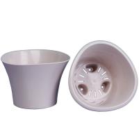 Кашпо Лагуна 0,6л льняной с вставкой /24шт/ДТ