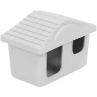 Игрушка д/грыз Домик Zoo-M пластик малый 7,5*11*7,5см св-серый/3213св-сер/Дарэлл