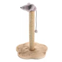 Когтеточка ЧИП столбик с мышью джутовый 35*35*55 бежевый/8320/Дарэлл Когтеточка ЧИП столбик с мышью джутовый 35*35*55 бежевый/8320/Дарэлл