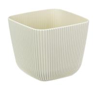 Кашпо ПИКАНТО 1,8л белый ротанг 15*15см М3209