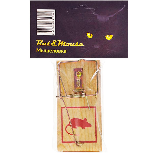 Крысоловка деревян. Rat&Mouse (1шт) /50шт Крысоловка деревян. Rat&Mouse (1шт) /50шт