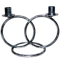 ДЕКОР Подсвечник Кольцо 2 свечи антик серебро РЗДИ/1шт ДЕКОР Подсвечник Кольцо 2 свечи антик серебро РЗДИ/1шт