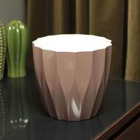 Кашпо Флюте 3л мокко с вставкой