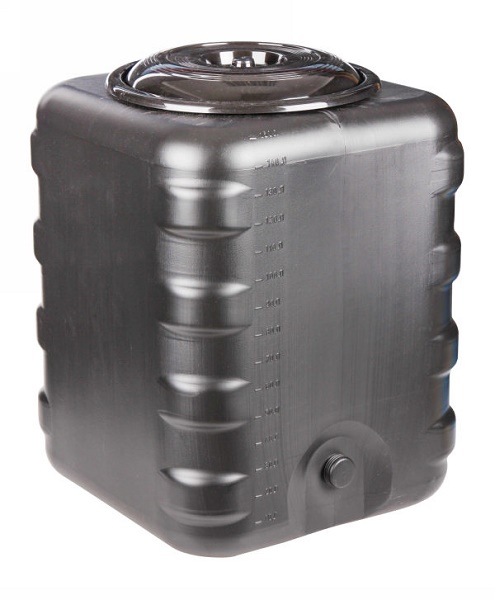 Бак 150л для душа квадратный черный М6463