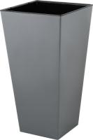 Кашпо Лондон Cube 250*470мм 19,4л вулканический серый с вставкой IG7803 /8шт/ПР 