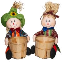 Чучело с кашпо 35см SF13156