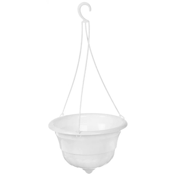 Кашпо подвесное Грация 4,5л белый М1607 Кашпо подвесное Грация 4,5л белый М1607