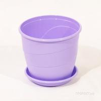 Цветочный горшок Венеция 4,1л лавандовый с поддоном