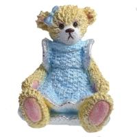 Мишка (бежевый с голубым)L11W12H13см 626753/W045