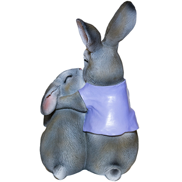 Фигура Зайки целуются (серый) L15W12,5H25 718509/F863 Фигура Зайки целуются (серый) L15W12,5H25 718509/F863