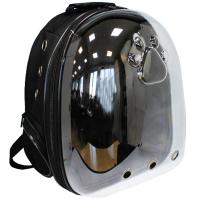 Рюкзак-переноска д/животн.с панор.видом 24x30x40см черный/Рс451ч/