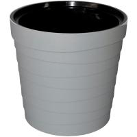 Кашпо Дюна 11л серый с вставкой 02097 /5шт/Милих Кашпо Дюна 11л серый с вставкой 02097 /5шт/Милих