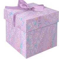 Коробка складная подарочная "Crystals" (15*15*15см) с лентой отд. фольгой MESHU /Рельеф Коробка складная подарочная "Crystals" (15*15*15см) с лентой отд. фольгой MESHU /Рельеф