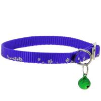 Ошейник нейлон 12мм со светоотражающим рисунком 30см синий/00212017-06/Каскад