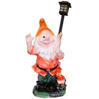 Гном с фонарем и петухом H-61см 169415 Гном с фонарем и петухом H-61см 169415