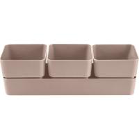 Кашпо Фиори Трио 9*9,6*29см пралине КШ-0522 /12шт/ПП