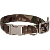 Ошейник капрон 25мм"Камуфляж"быстросъемный с метал. фастом 42-52см зеленый/20125002-05/Каскад