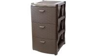 Комод РОТАНГ 3 секции коричневый М2811