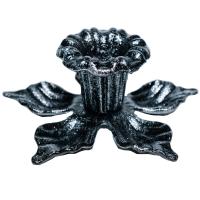 ДЕКОР Подсвечник Цветок антик серебро РЗДИ/1шт