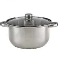 Кастрюля 5,8л нерж. со стеклянной крышкой BE-159/2 /8шт/ Webber Кастрюля 5,8л нерж. со стеклянной крышкой BE-159/2 /8шт/ Webber